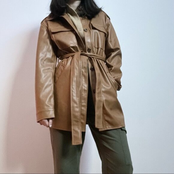 7 for all Mankind Faux Leather Jacket - M - Picture 5 of 5